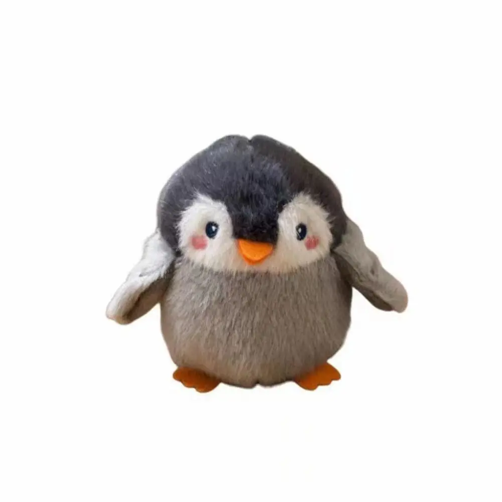 Cute Animal Bird Plush Keychain Realistic Simulation Parrot Plush Doll Kawaii Sparrow Furry Birds Keyrings Birthday Gift