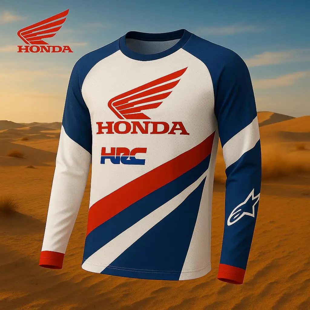 

Honda Breathable Long Sleeve Motorcycle Racing Jersey Quick Dry Comfortable T-Shirt For Men Dirt Bike Riders And Outdoor Use