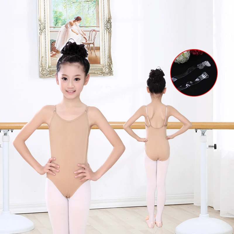 Children Ballet Costume Leotards Girls Dance Underwear Camisole Gymnastics Leotard Kids Sleeveless Nude Color Slimming Bodysuit