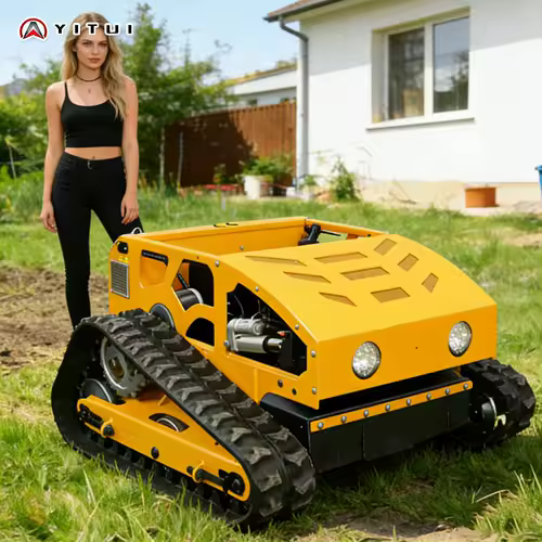 Customized-550mm Cutting Width Factory Direct Sale Rubber Crawler Petrol Engine Remote Control Lawn Mower Self-Propelled - Image 6