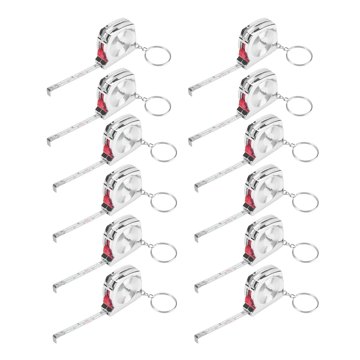 50Pcs Retractable Keychain Tape Measure Pocket Size for Adults Kids