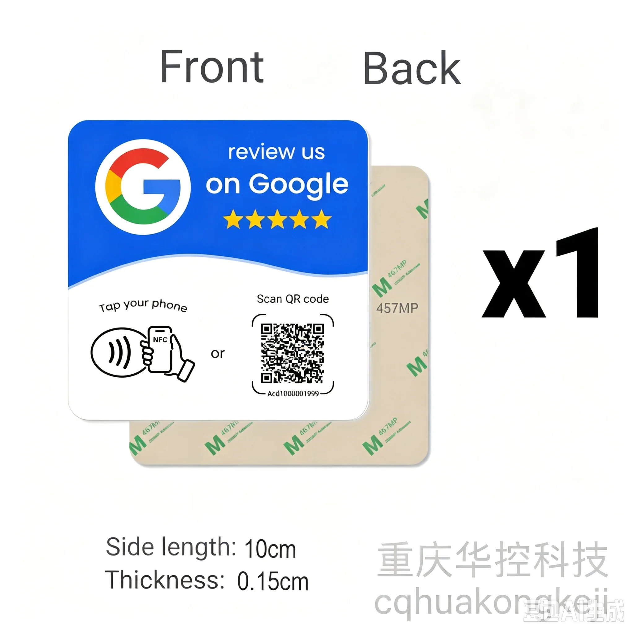 Google Review NFC QR Code Tap  Sign for Restaurants Salons Retail & Front Desks  Lightning Fast No Monthly Fees