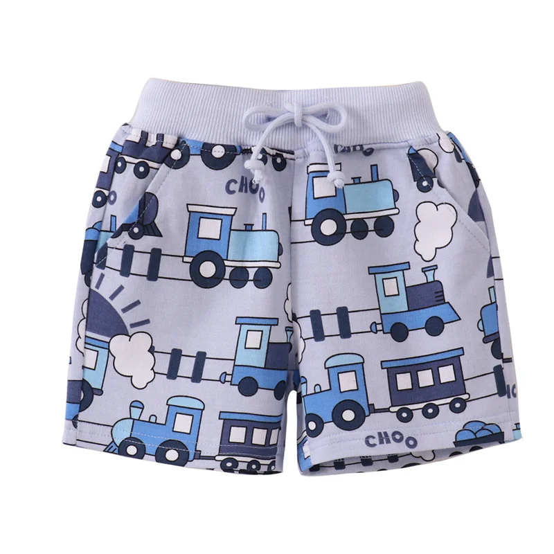 Jumping Meters Summer Shorts For Boys Girls Pockets Stripe Baby Drawstring Toddler Short Pants Fashion Kids Clothes