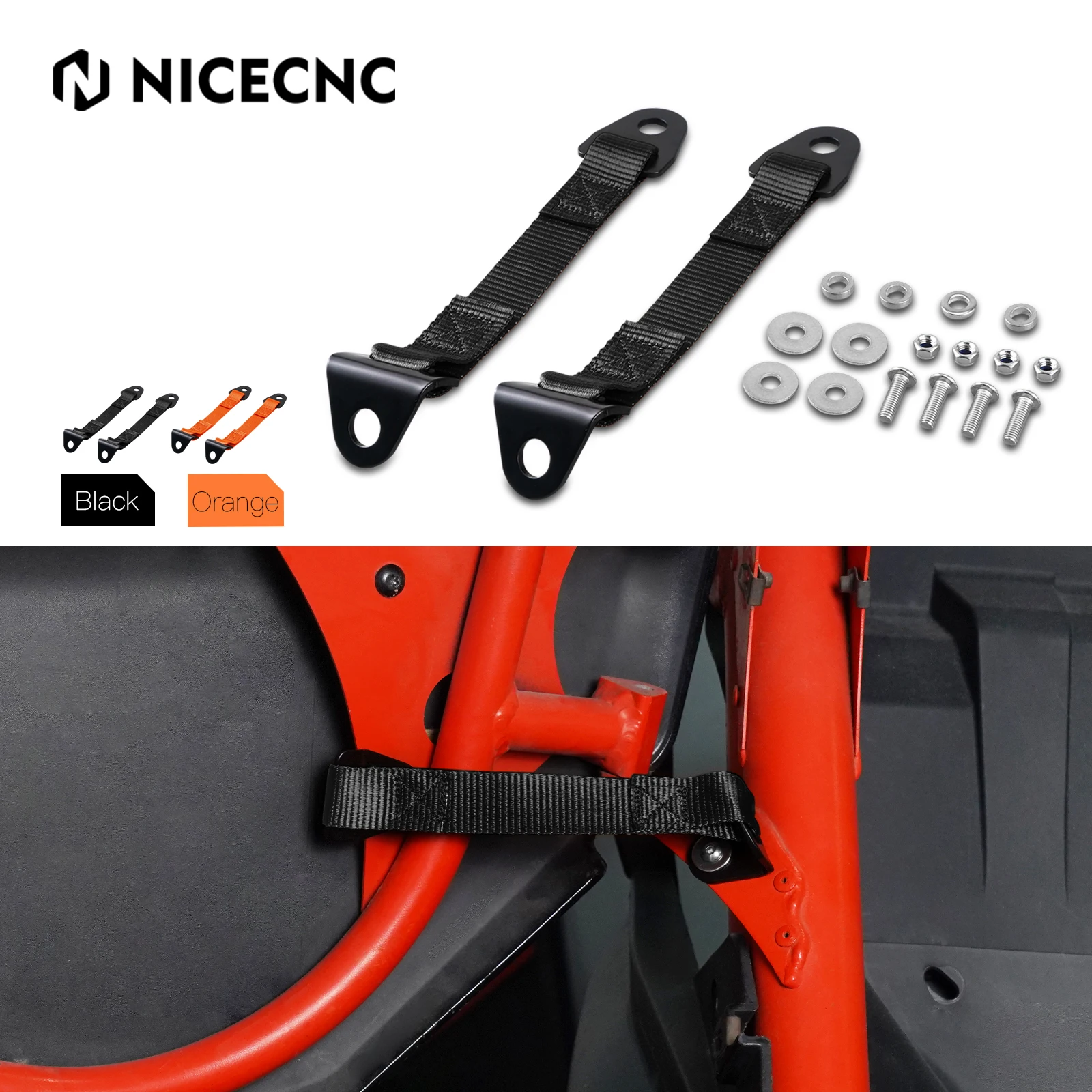 

NICECNC 2 PCS X3 Door Limit Straps UTV For Can Am Maverick X3 2017-2022 2021 2019 Wide Door Opening Accessories