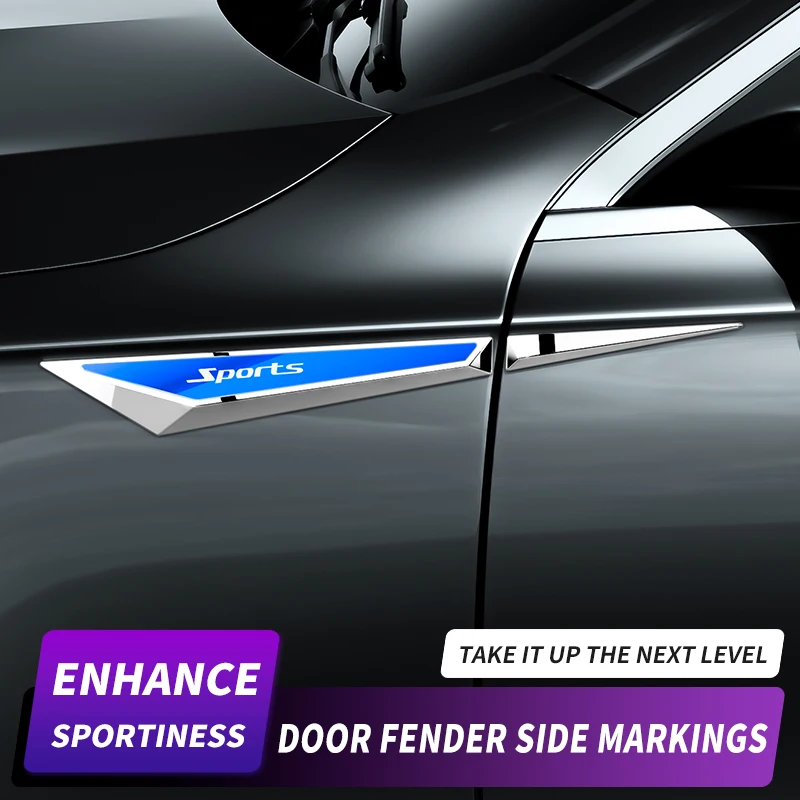 

Car blade decorative sticker shark gill universal leaf panel body metal side label door sticker personalized modification car st