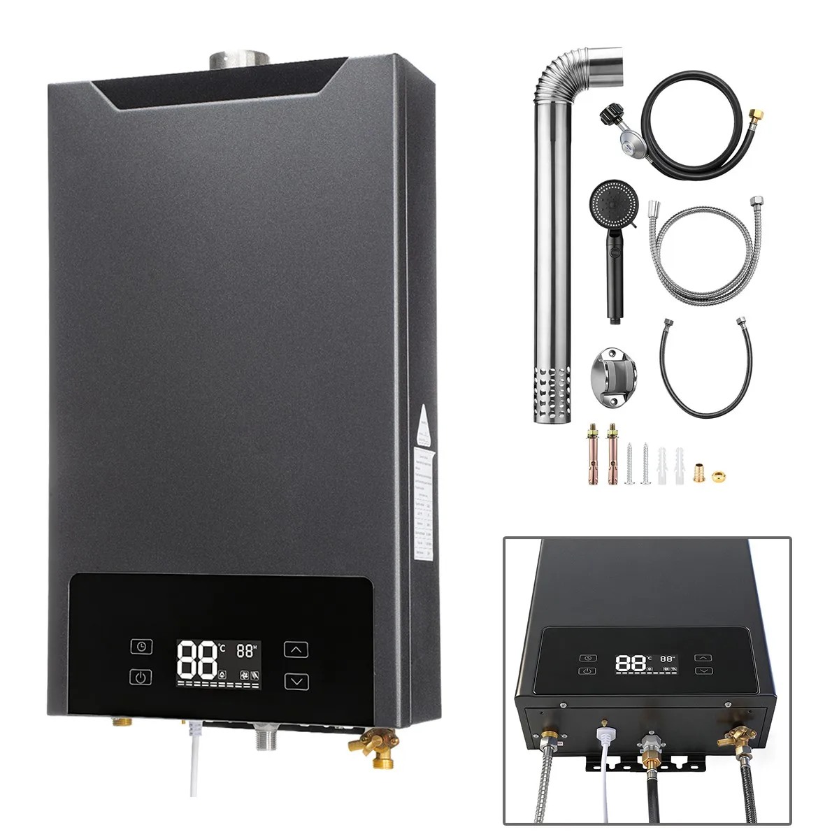 

16L 130000BTU LPG Propane Gas Tankless Hot Water Heater On-Demand Instant Boiler