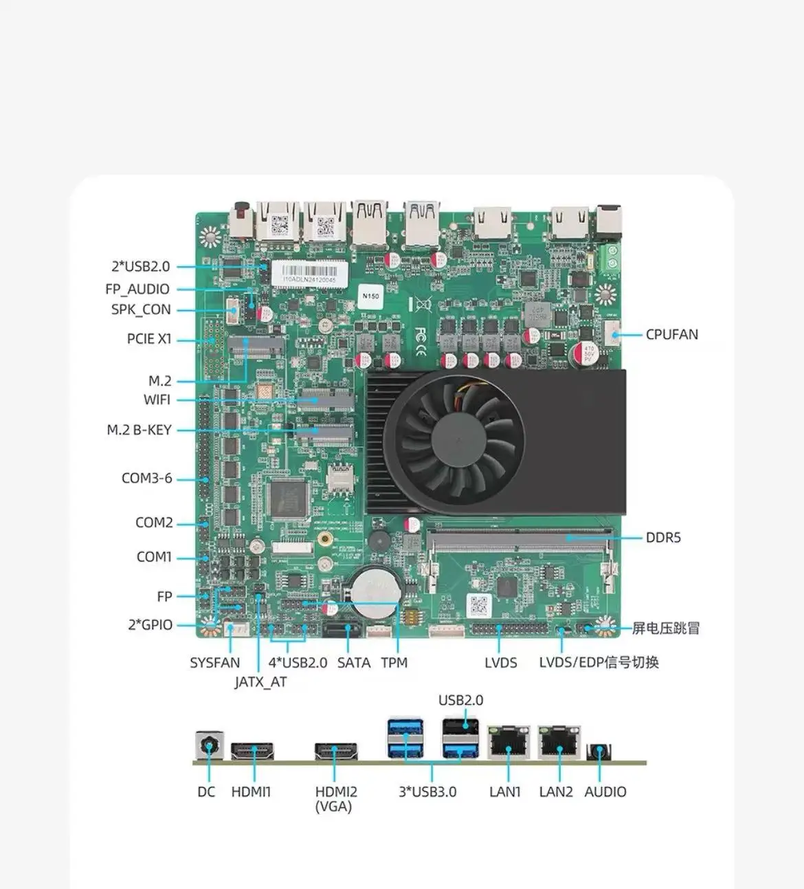 

Материнская плата Topton Firewall ITX N100 I3 N305 с 2*i226-V 2.5G, 6*SATA3.0, 2*NVMe, DDR5 4800МГц, для домашнего сервера, 1*10G, 6-дисковый NAS