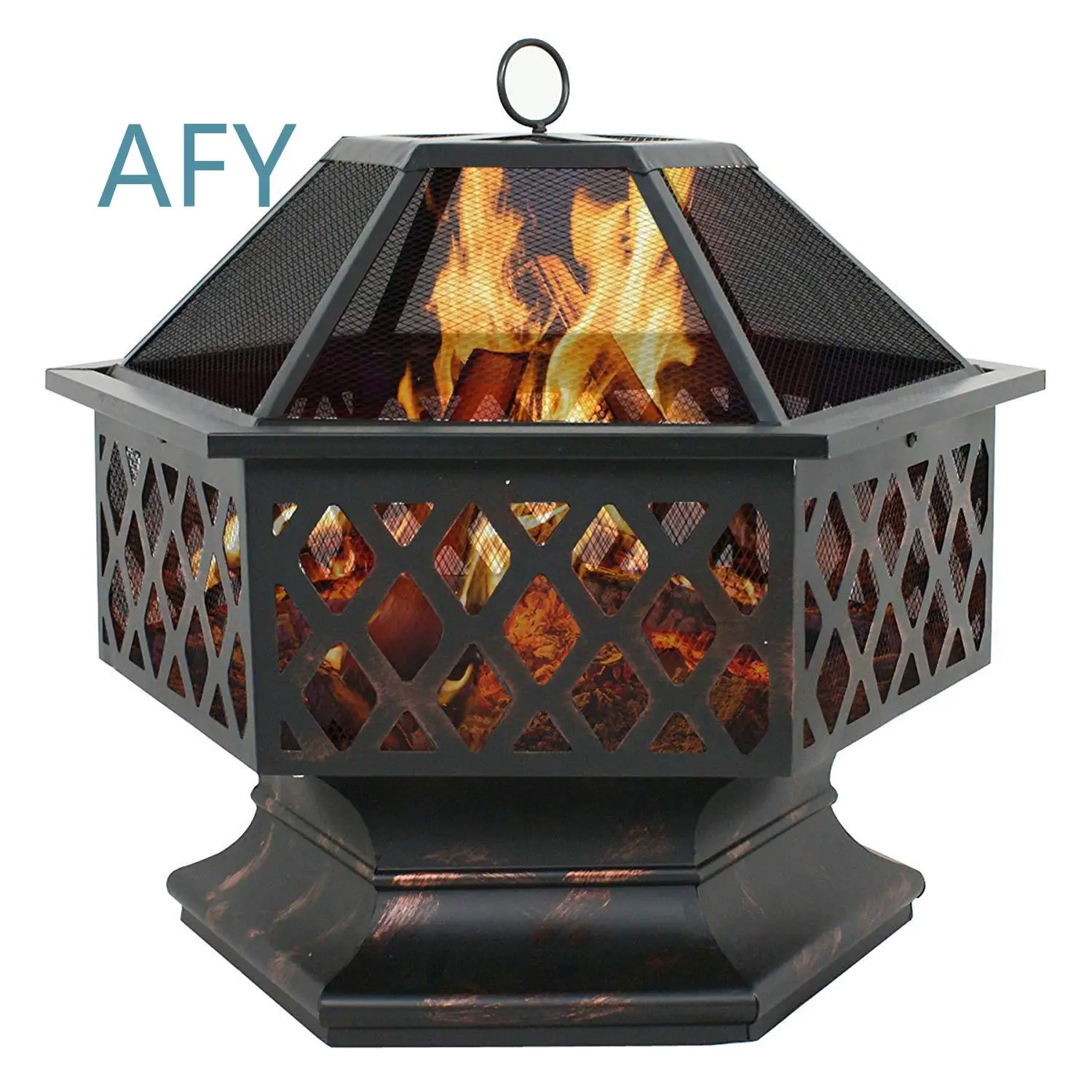 European Outdoor Wrought Iron Fire Pit for Wood Burning Fireplace Courtyard Garden BBQ Stove Multi Function Outdoor Heating