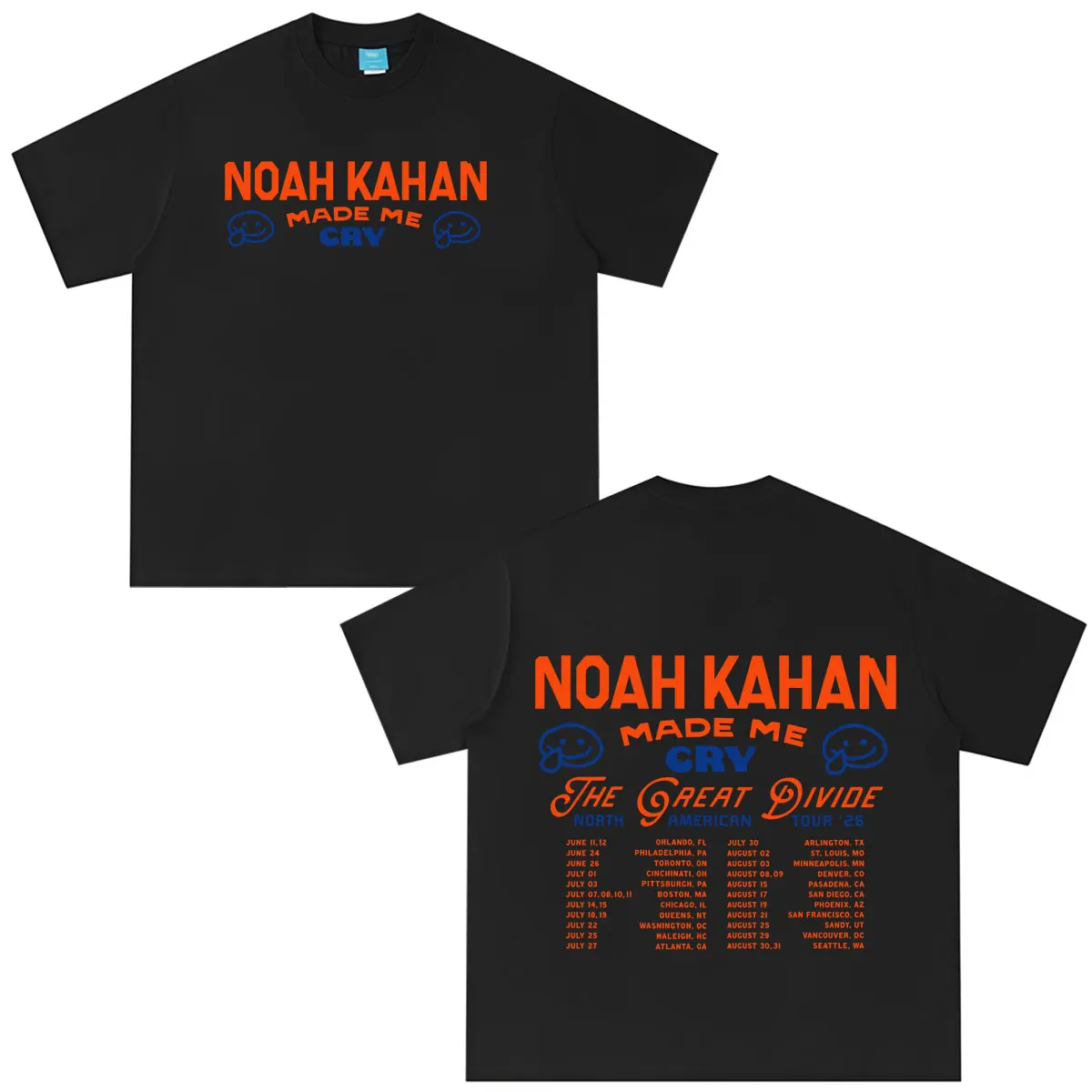 Noah Kahan The Great Divide Tour 2026 Graphic TShirt Men Women Aesthetic Trend Tee Summer Cotton Loose Casual T-shirts Fan Gifts
