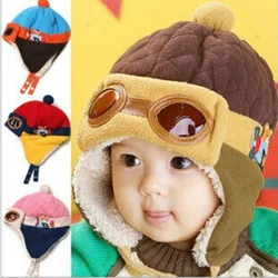 Winter Baby Ear Protection Hat Kids Cartoon Pilot's Hat Korean Version Classic Autumn Winter Boy Girl Baby Ear Protective Hat
