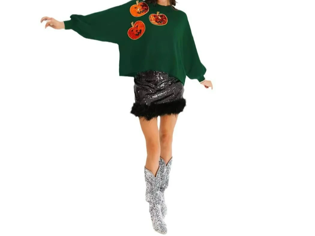 2025 Autumn and Winter New Women's Sequined Hoodie Loose Casual Fashion Versatile Top