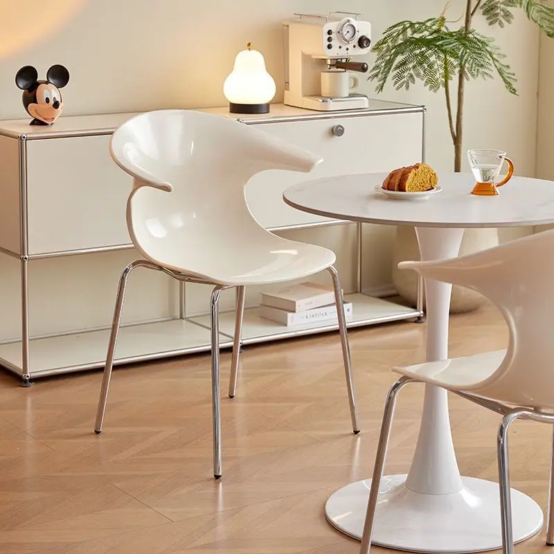 

Medieval dining chair Nordic acrylic chair household small apartment modern simple Internet celebrity ins cream wind back chair