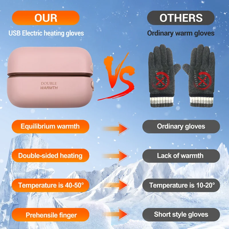 BAAG-calentador de manos magnético 2 en 1 con carga USB, calentador de manos eléctrico, Mini calentador de manos recargable