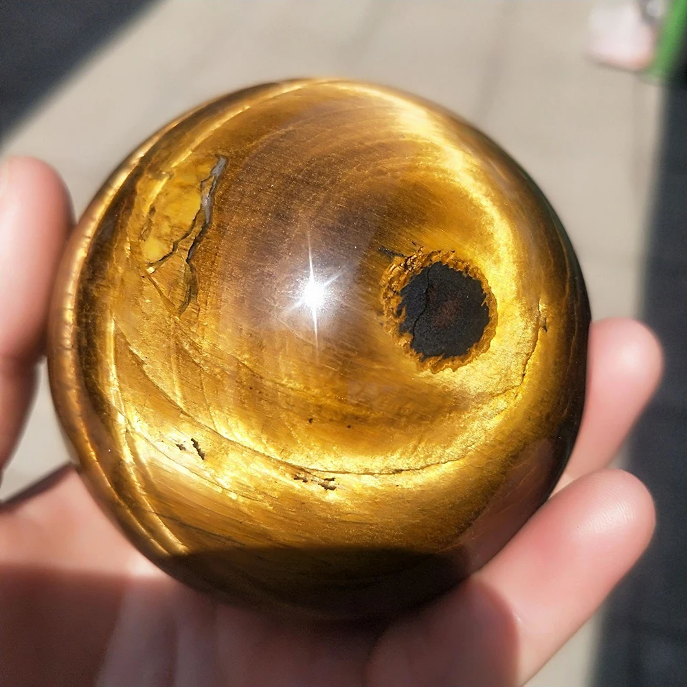 

4-7CM/1.57"-2.75" Natural Crystal Quartz Stone Ball Big Polished Tiger Eye large ball Home Deco Reiki Healing mineral sphere