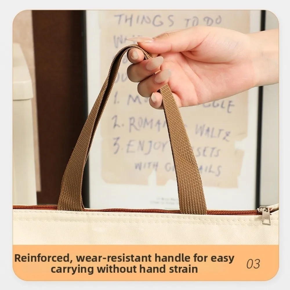 New Insulated Lunch Bag Large Capacity Oil Resistant Thermal Picnic Bag Portable Design Cute Dog Lunch Box Handbag Lunch Carry