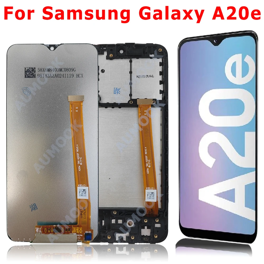 LCD Replacement for Samsung A20E A202F A202K SM-A202F/DS Display Screen Touch Digitizer Assembly for Samsung Galaxy A20e LCD