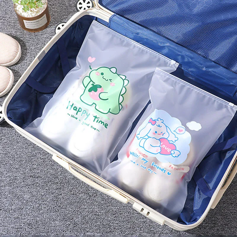 TETP 30Pcs Zipper Bag With Pattern Print Home Travel Clothes Makeup Shoes Blanket Packaging Storage Dustproof For Small Business