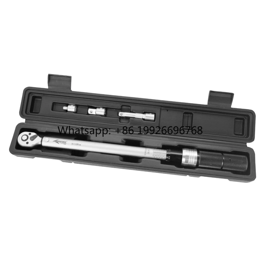 

AE-JNJ02004 4PCS 3/8'' 10-110Nm Durable Mechanical Torque Wrench Set Ratchet Wrench Set With Extension Bar