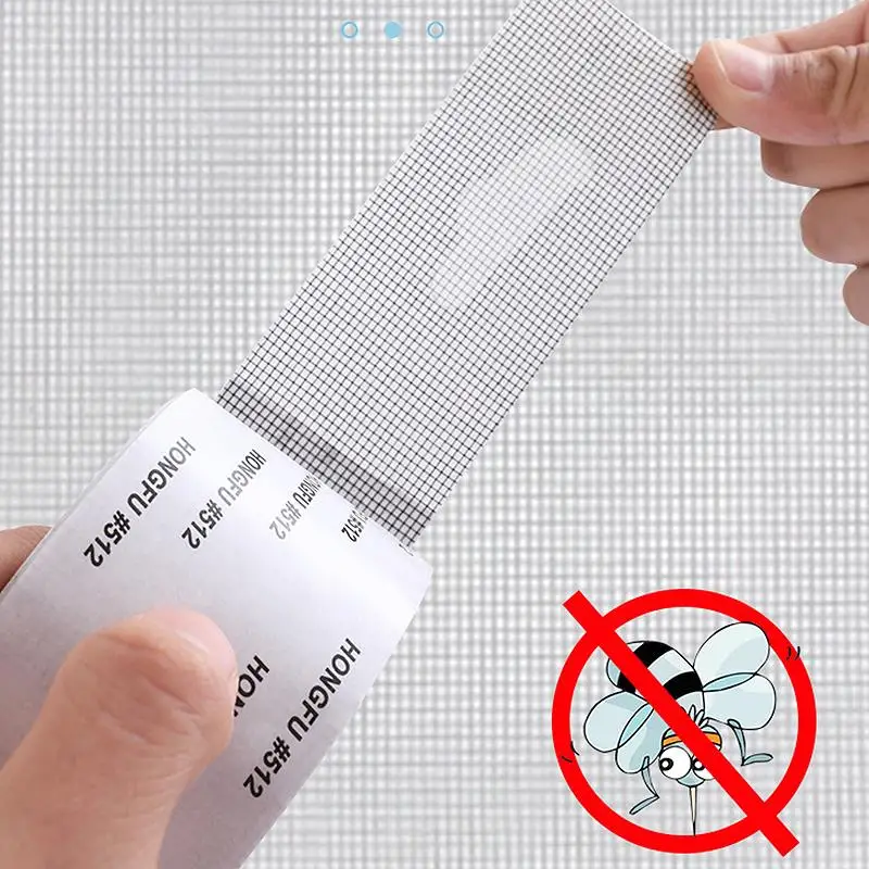 Window Mosquito Net Repair Tape Self Adhesive Window Screen Repair Patch Strong Anti-Insect Fly Mesh Broken Holes Repair Patch