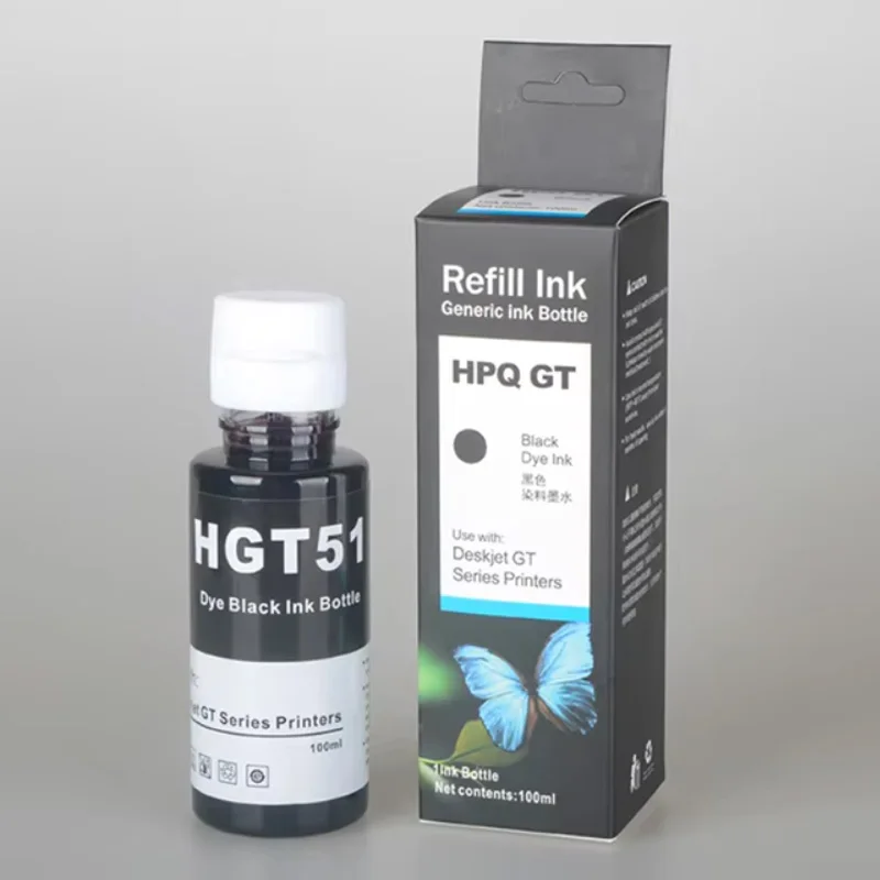 100ml*4 GT51 GT52 Refill Dye Ink for GT 5810 5820 For HP Smart Tank 450 455 500 510 515 516 519 530 559 570 610 615 651 Printer