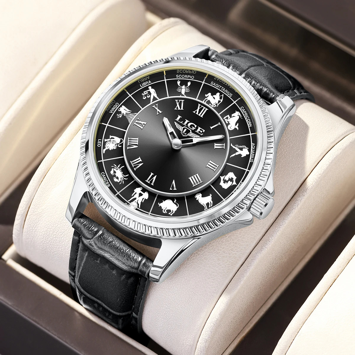 LIGE 2025 Creative Luxury Watches Men Constellation Dial Fashion Mens Watch Waterproof Luminous Quartz Wristwatches Reloj Hombre