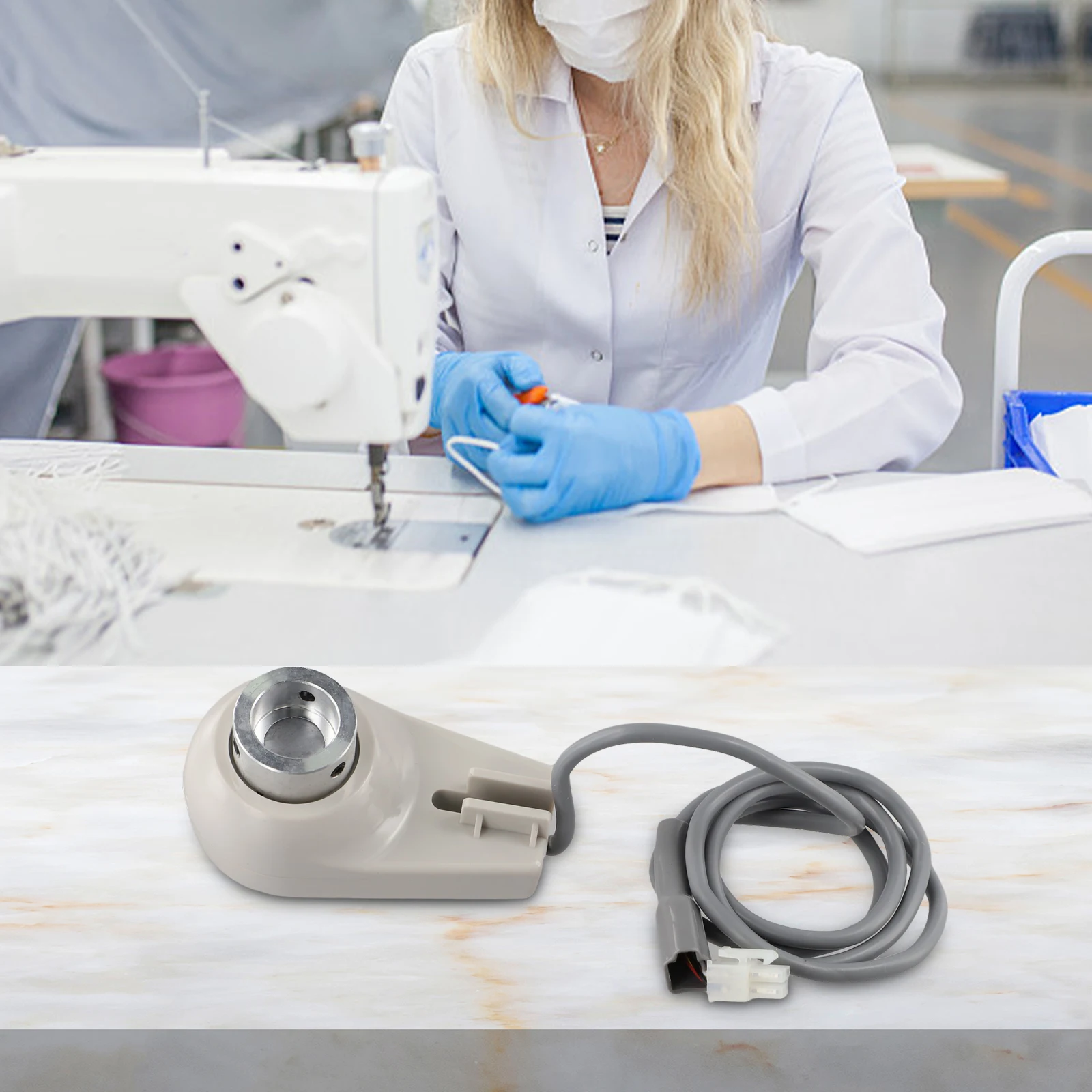Connector Silver Sewing Machine Motor Compatible With Handwheel Machines Optional Adapters Required Precise Needle Positioning