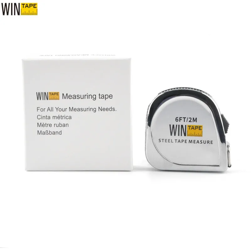 Wintape-fita de Medição de Régua Retrátil Ferramentas de Medição de Construção de Madeira 2m Aço Inoxidável