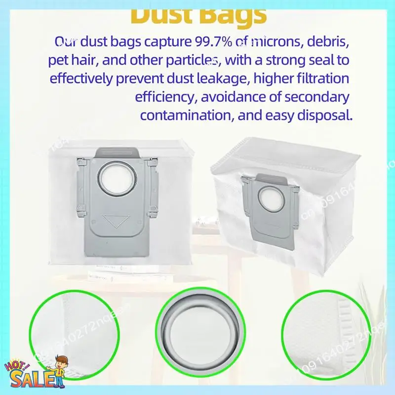 N08R For Roborock Q7/Q7+/Q7 Max+/Q7 Max Plus Robot Vacuum Cleaner Main Side Brush Hepa Filter Mop Cloth Dust Bags Spare Parts