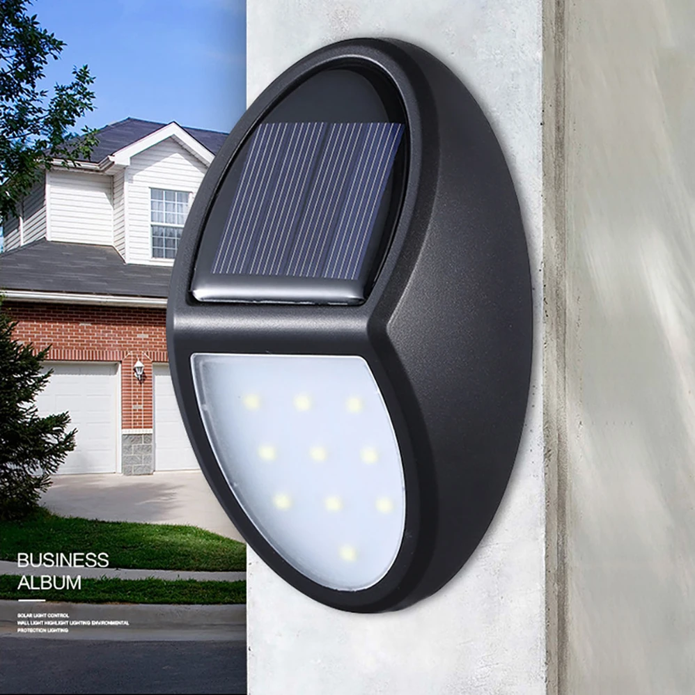 3 szt. Zestaw lampa solarna LED ścienna 5 W IP65 wodoodporne oświetlenie bezpieczeństwo na zewnątrz LED do ładowania słonecznego ochrona środowiska