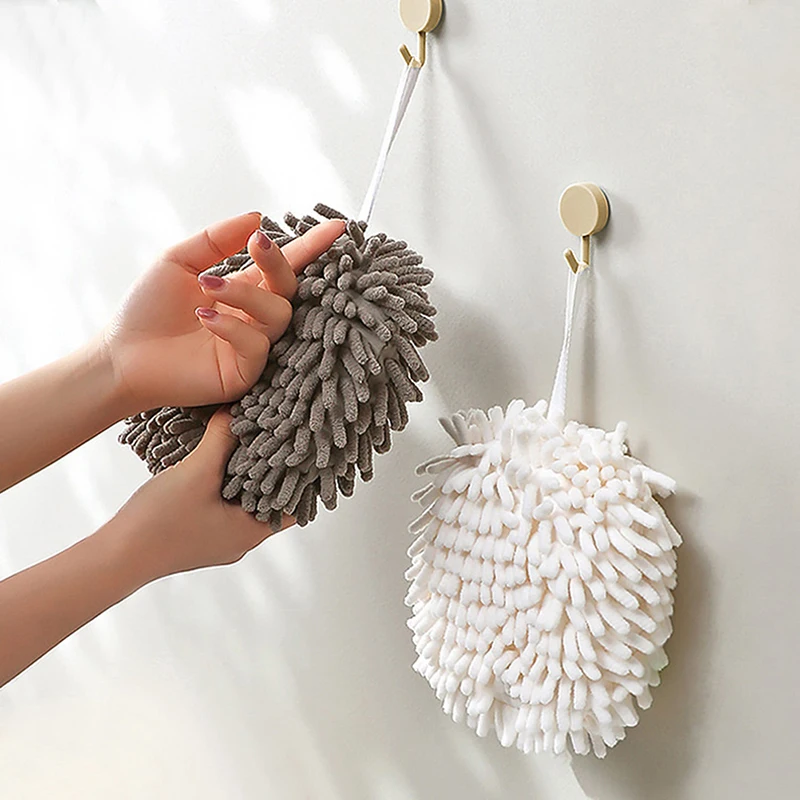 Hand Towels Kitchen Bathroom Hand Towel Ball with Hanging Loops Quick Dry Soft Absorbent Microfiber Towels