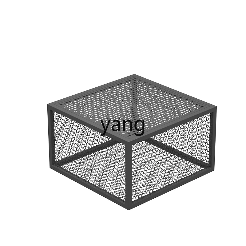 LH wrought iron clothing store model display simple flowing water island platform grid shelf shoe window