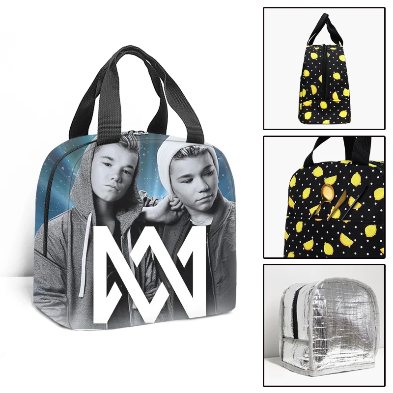Trendy Cool Marcus and Martinus Student Work Lunchbox Thermal insulation Food Lunch Bag 3D Printed Portable Handbags Ice Bags
