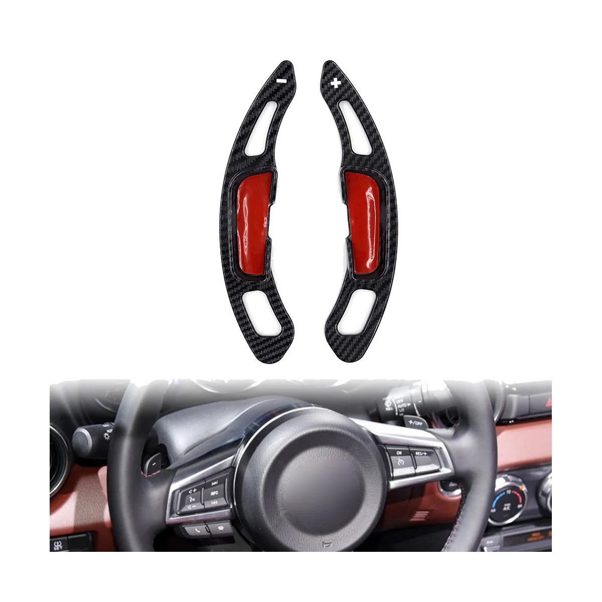 1 Pair Car Steering Wheel Shift Paddle Shifter Extension for Mazda 3 6 CX-3 CX-4 CX-5 MX-5