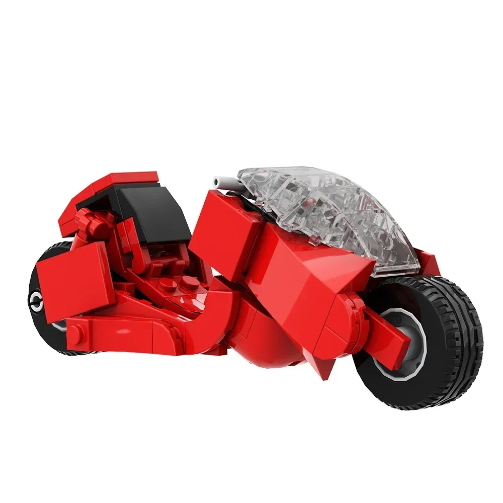 Gobricks MOC AKIRA Kaneda's Bike Red VESPA Model Bricks Racing Motorcycle Building Block Educational Toys For Kid Birthday Gift