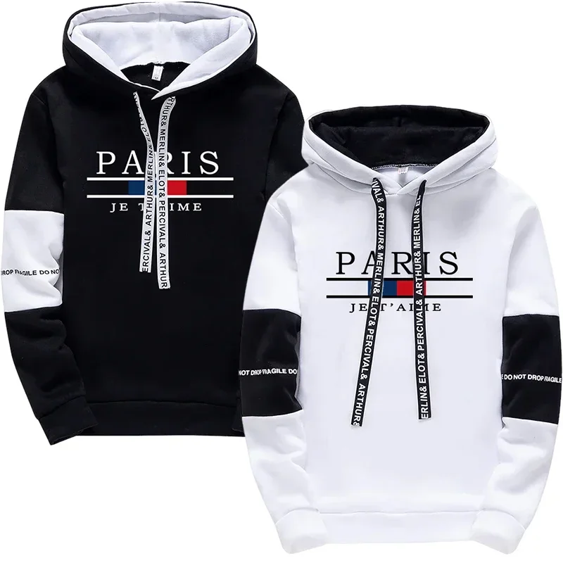 Man Hooded Sweatshirts Sweatpants Autumn Winter Daily Casual Sports Hoodies Jogger Pants Urban Fashion Streetwear Men's Clothes
