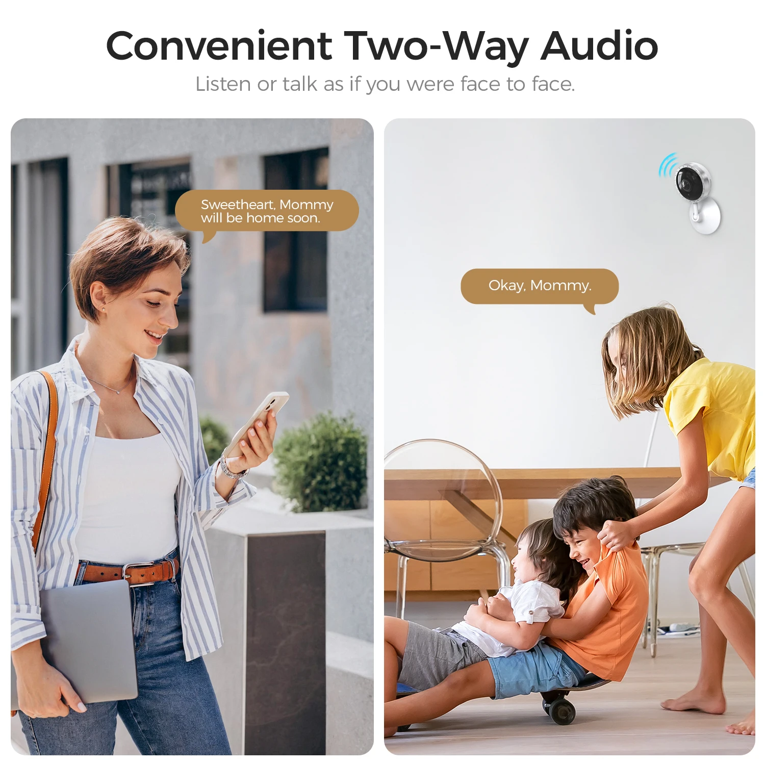 Arpha Security IndoorCam P160M IP Camera 2K WiFi Pet Camera Two-Way Talk Home Security PIR Human Detection Support TF Card