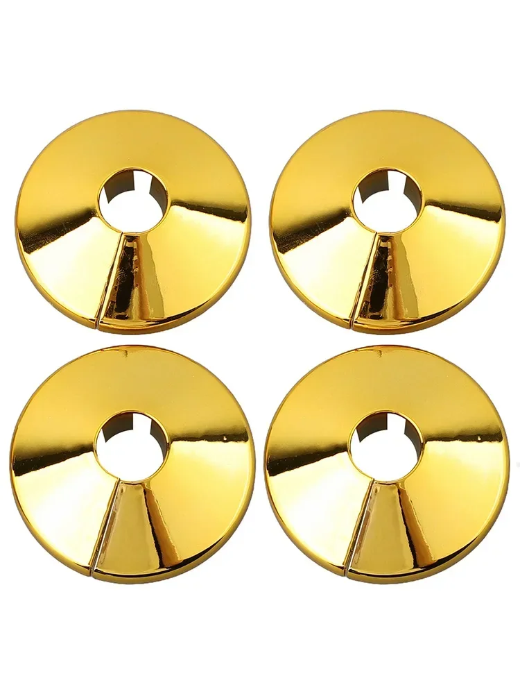 4 Pieces 15mm Electroplate Radiator Plastic Pipe Collars Cover Floor Decorative Chrome Colour Silver Electroplate Collars Tools