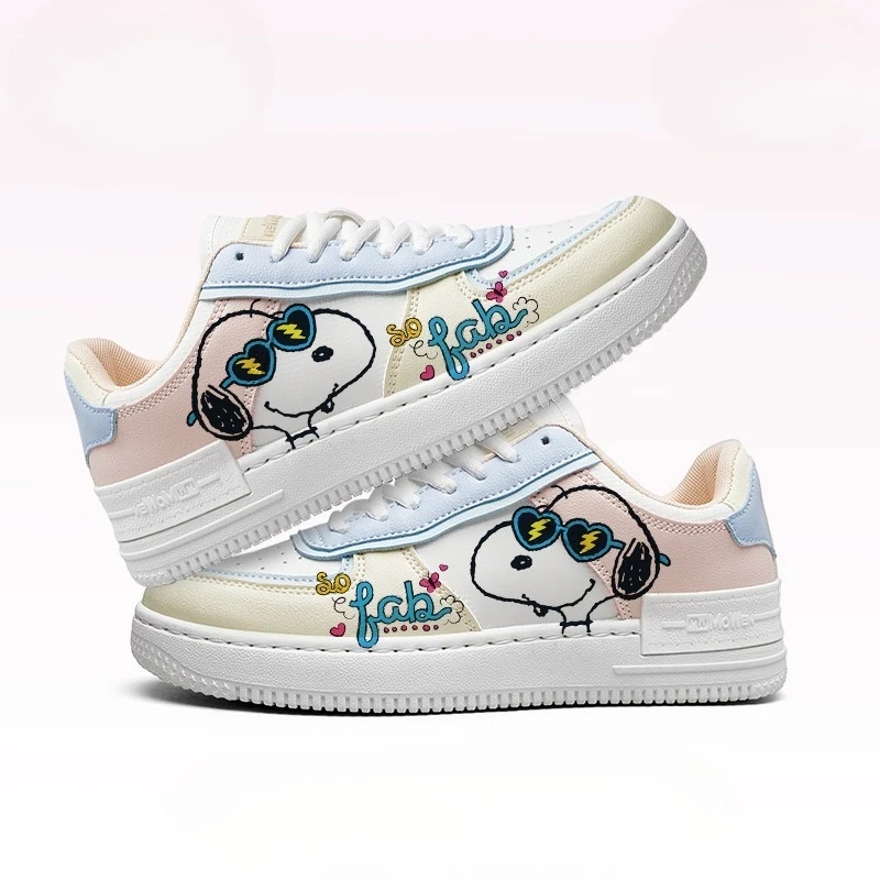 

Snoopyed Anime Peripheral Canvas Shoes Student White Shoes New Spring Sneakers Academy Style Casual Shoes for Teens