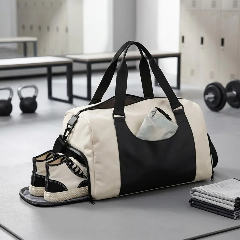 Waterproof Sports Bag with Wet Dry Separation, Large Capacity Gym Duffel Bag for Swimming Training Travel Carry On Luggage