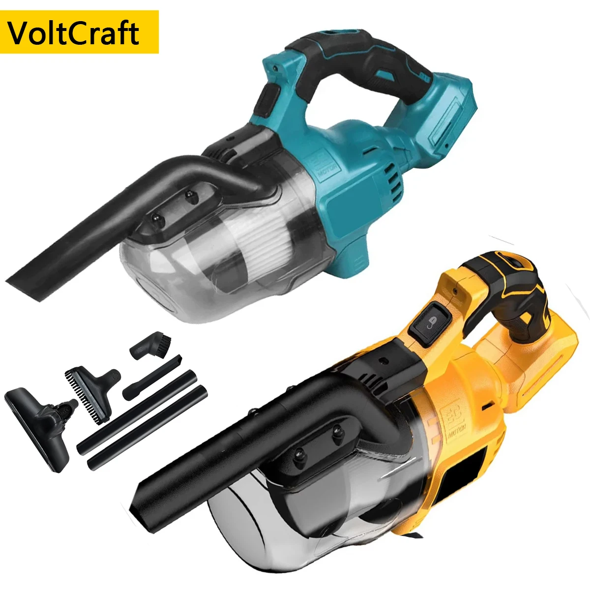 

500W Electric Power Vacuum Cleaner with 6pcs Tubes, 1800R Handheld Cordless Vacuum for makita 18V For De-Walt 21V