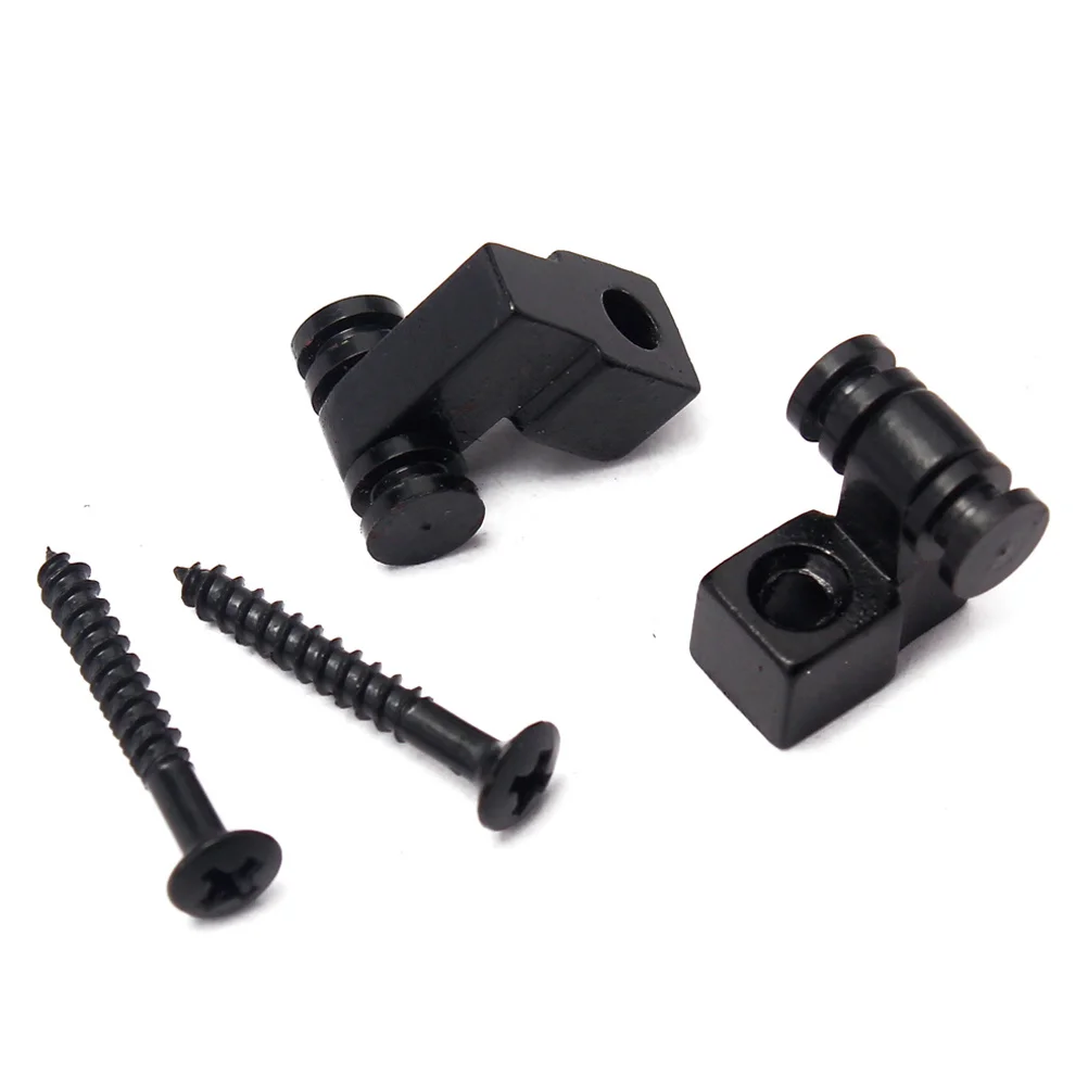 

2Pcs Musical Instruments Accessories Roller String Tree for Electric Bass Guitar Metal Durable Black Roller String Tree