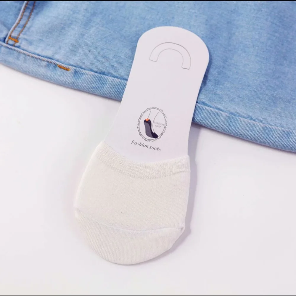 Simple Cotton Forefoot Socks Anti-skid Breathable Forefoot Half Foot Toe Socks Invisible Front Foot Open Toe Split Toe Socks