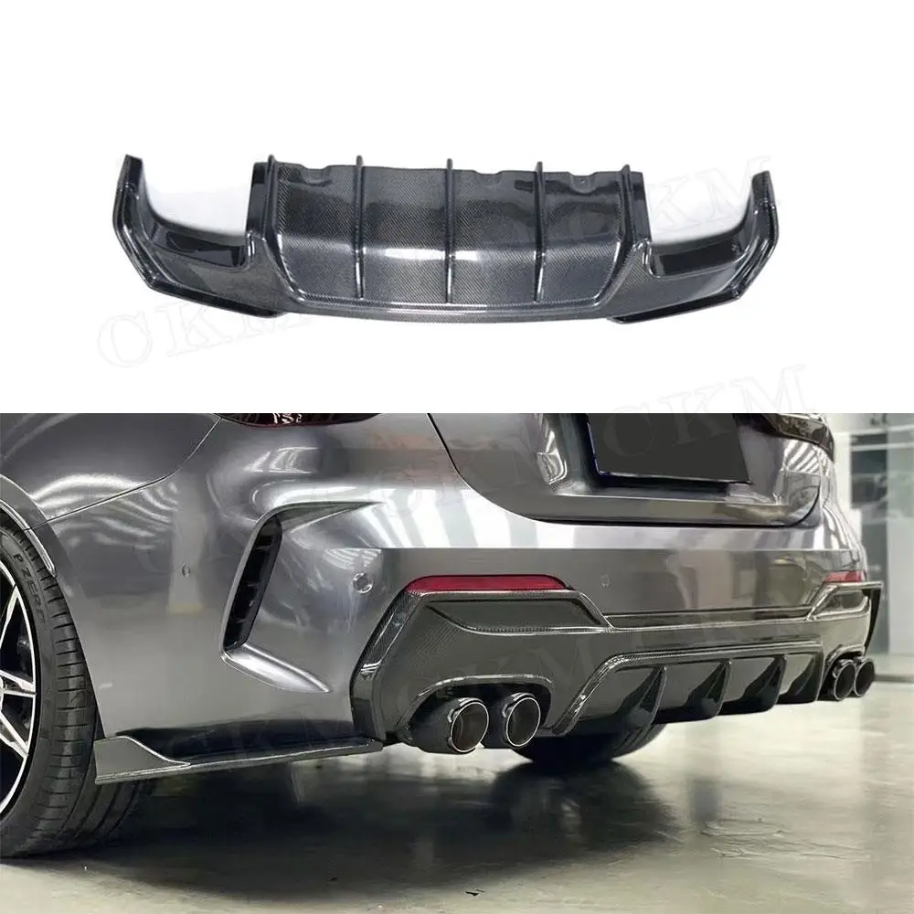 Carbon Fiber Car Rear Bumper Lip Diffuser FRP Unpainted Black Extension Covers For BMW 4 Series G22 G23 2020 UP