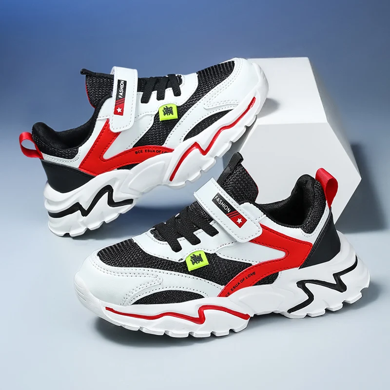 

Boys' Summer Mesh Breathable Sneakers Anti-Skid Outdoor Tennis Shoes for Children Sport Running Size 28-39