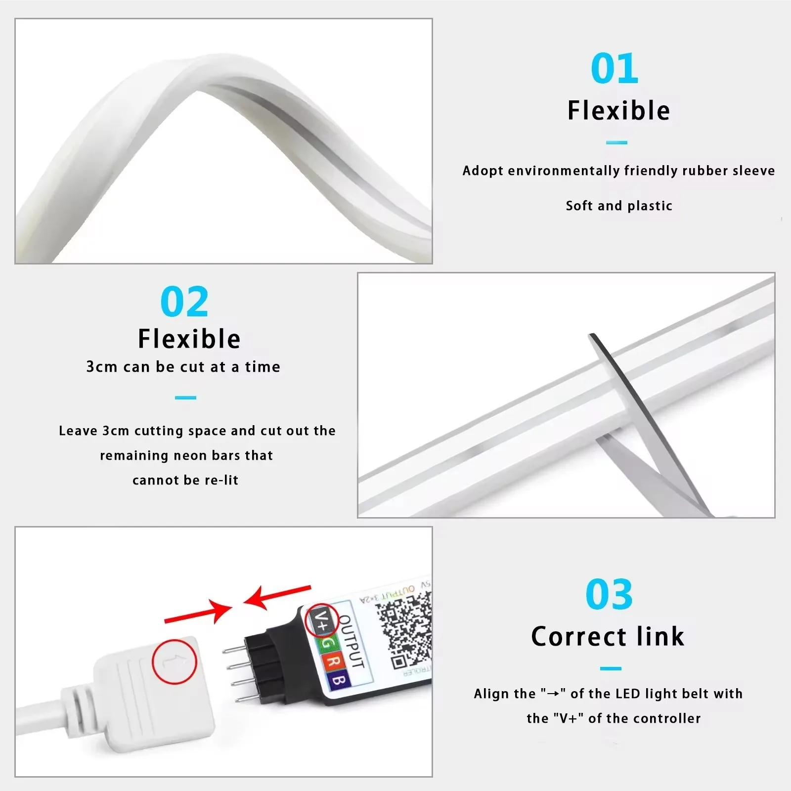 Imagem -04 - Luz de Tira Led Rgb Neon Usb Luz Inteligente Aplicativo Wifi 16 Cores Regulável Faça Você Mesmo Impermeável Flexível Trabalhar com Alexa 5v m 5m