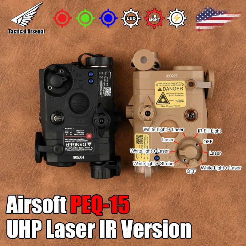 

Tactical PEQ-15 Laser LA5C NGAL SF Hunting Airsoft Weapon Red Dot Green Blue IR Fill Light Scout Light LED Strobe Flashlight