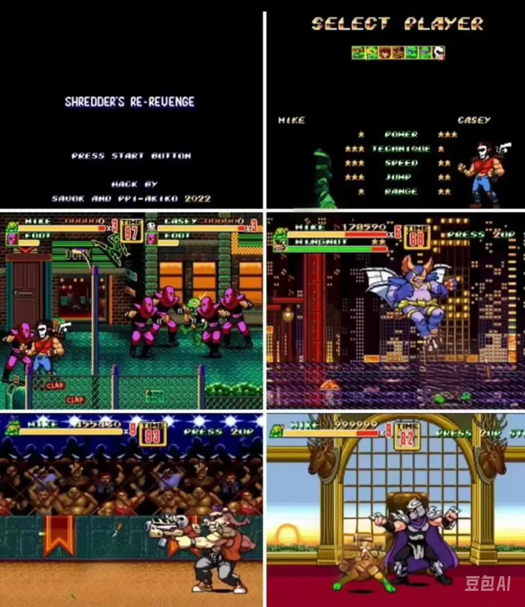 SOR2 Shredder's Revenge 16Bit Game Card For Mega Drive Genesis