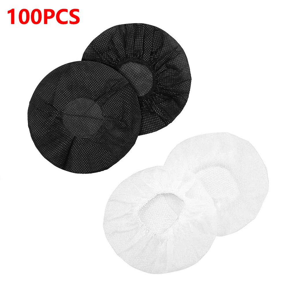 100Pcs Disposable Headphone Cover Nonwoven Earmuff Cushion 10-12CM Headset Disposable Headphone Ear Covers Replacement Bag