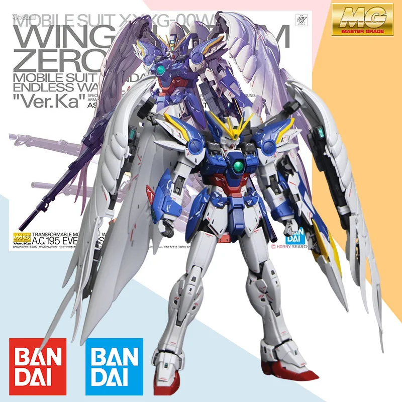 

Оригинальная коробка Bandai MG MASTER GRADE 1/100 WING GUNDAM ZERO EW VER.KA Aninm, фигурка в сборе, набор моделей, игрушка, подарок для ребенка