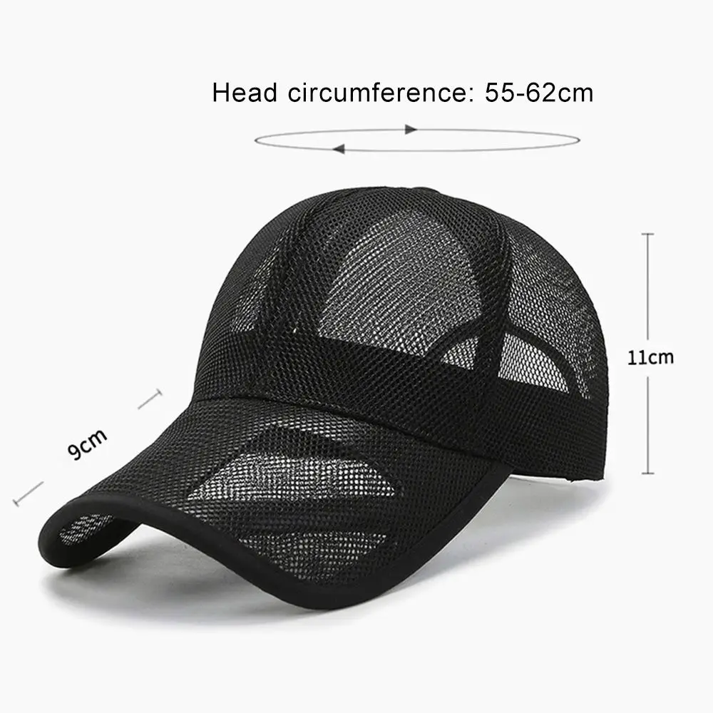 Breathable Fashion Adjustable Full Mesh Hats Baseball Cap Sun Protection Caps Summer Sunscreen Fashion Hats